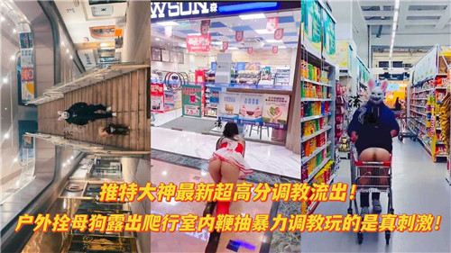 推特大神最新超高分调教流出户外栓母狗露出爬行室内鞭抽暴力调教封面