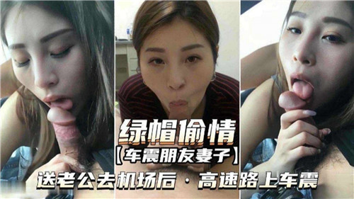 绿帽偷情车震朋友妻子送老公去机场后高速路上车震封面