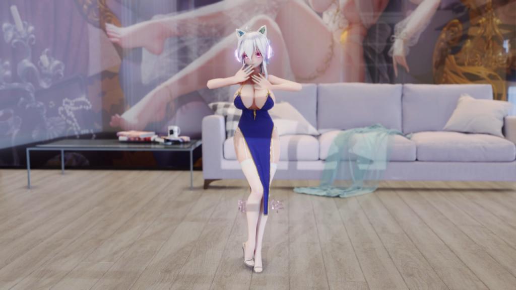 MMD92旗袍白丝巨乳弱音SECRE封面