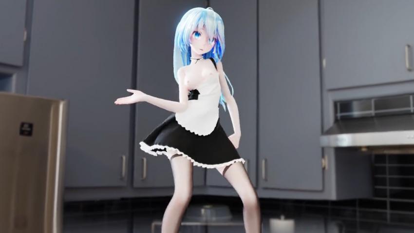 MMD黑丝女仆MikuBaam宅舞封面