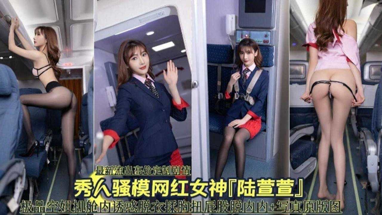 秀人网网红女神陆萱萱极品空姐机舱诱惑封面