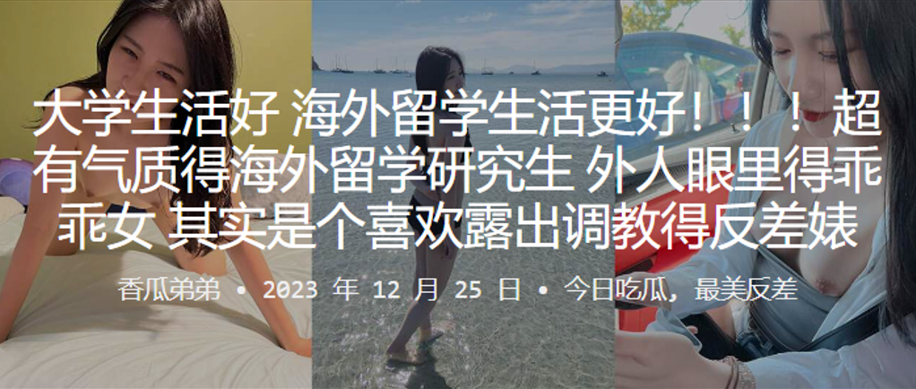 大学生活好海外留学生活更好超有气质得海外留学研究生.外人眼里得乖乖女其实是个喜欢露出调教得反差婊封面
