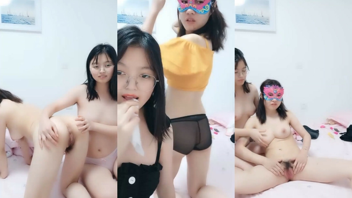 幸福老哥双飞童颜巨乳00后嫩妹长相清纯诱人粉穴，双女互摸掰穴震动棒摩擦口交后入抽插猛操。}封面