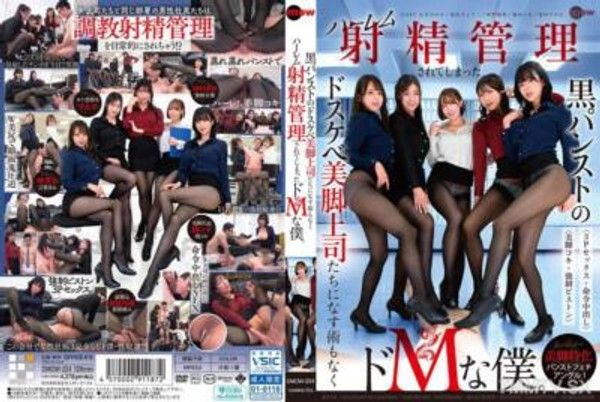 DMOW-224 黑襪的淫蕩美腿上司們控制著我這個無可奈何的虛弱者，成為了哈雷姆射精管理的專屬虐待者。封面