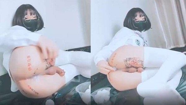 伪娘白丝产卵硅胶球塞菊花流出浓厚精液封面