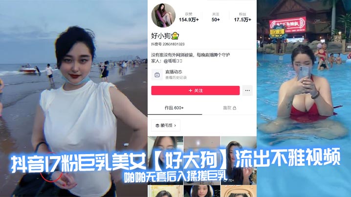 抖音17粉巨乳美女好大狗流出不雅视频啪.啪无套后入揉搓巨乳这波涛汹涌看着就很窒息能直接把你闷死封面