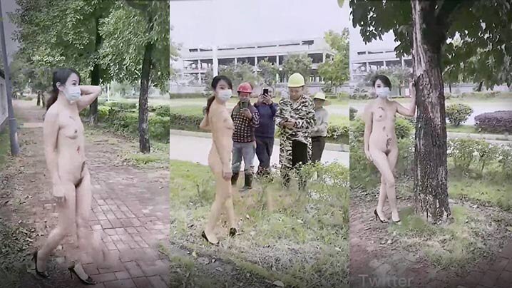 露出淫妻震惊最新超顶流出露出狂人淫妻悠.悠姐全裸艺术逛马路吓坏路人工地大哥们尾随交谈纷纷拍照拥抱合影惊呆下巴封面