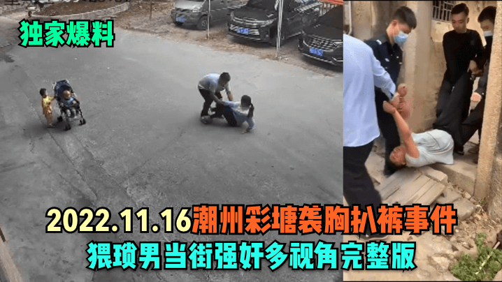 独家爆料2022.11.16.潮州彩塘袭胸扒裤事件猥琐男当街强奸多视角完整版封面