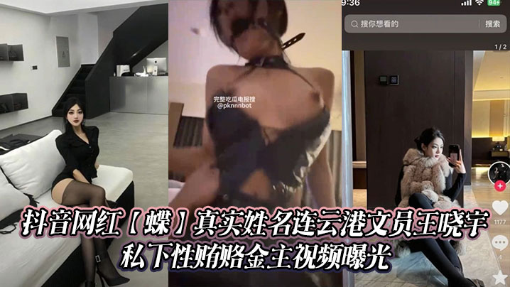 抖音网红蝶真实姓名连云港文员.王晓宇私下性贿赂金主视频曝光封面