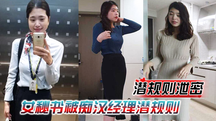 潜规则泄密女秘书被痴汉经理潜规则穿上情趣内衣跪舔.吃鸡再被老板中出爆操封面
