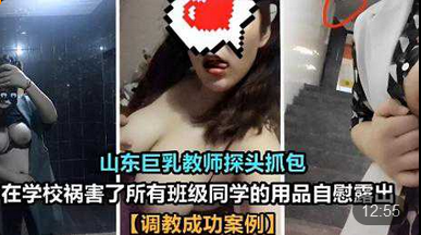 山东巨乳教师探头抓包在学校祸害了所有班级同学的用.品自慰露出调教成功案例封面