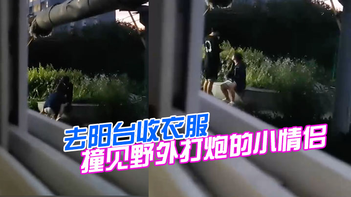 去阳台收衣服撞见野外打炮的小情侣.封面
